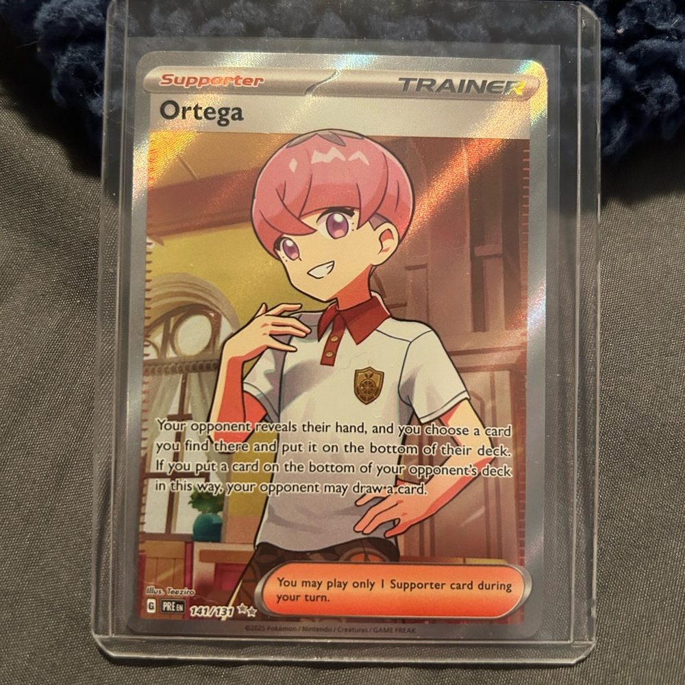 Ortega Trainer Card with Pink Hair
